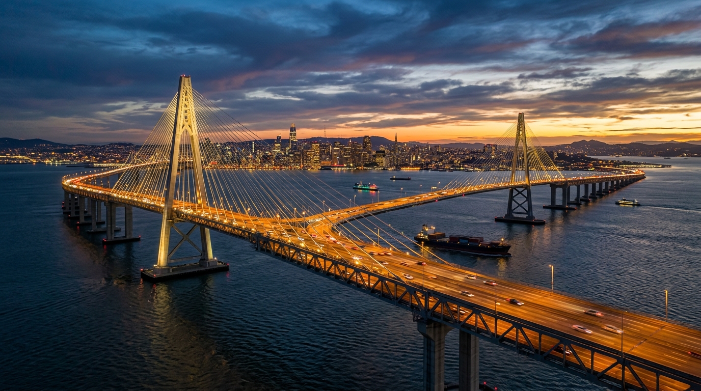 Ocean suspension bridge project